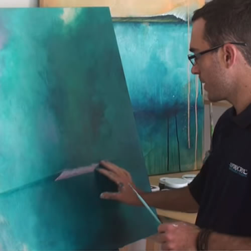 Relax by the ocean and paint the environment