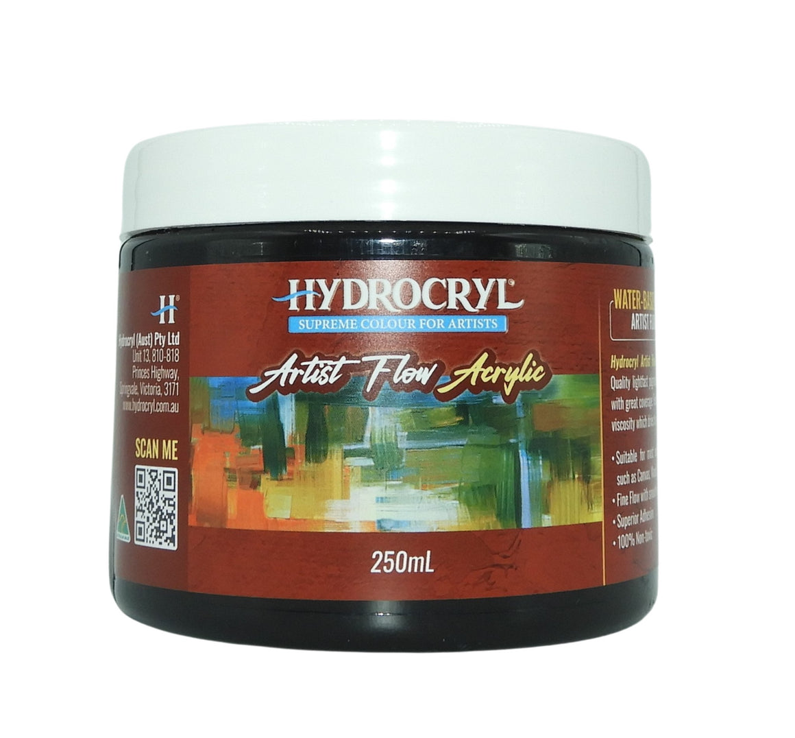 COAL BLACK Hydrocryl Artist Flow Acrylic 250ml