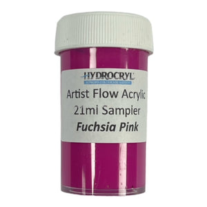 FUCHSIA PINK Hydrocryl Artist Flow Acrylic 21ml Sampler