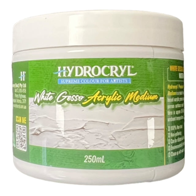 White Hydrocryl Acrylic Gesso 250ml