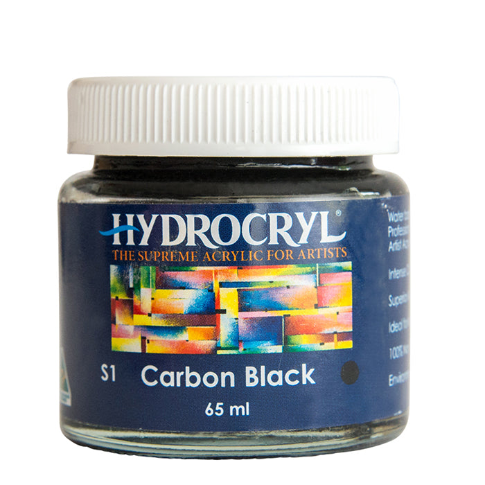 Carbon black acrylic paint.